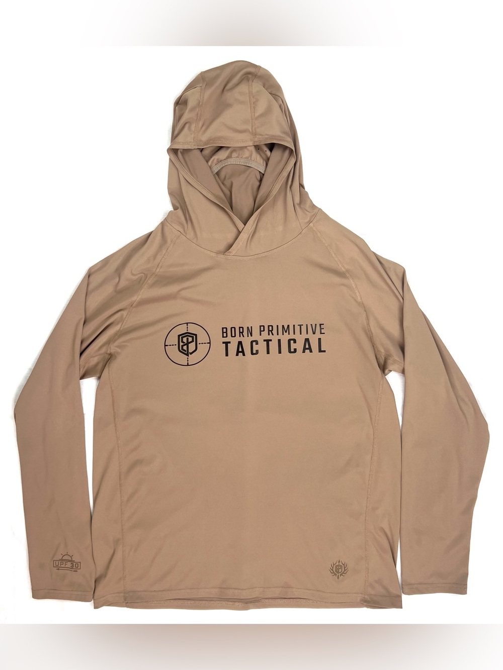 Born Primitive Men's Sun Shirt UPF 30 Size L Tan Outdoor Fishing Hunting